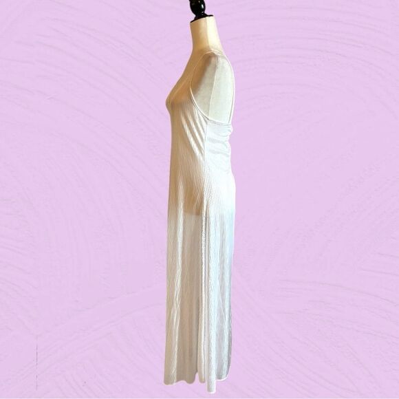 Vintage white nylon maxi slip dress - Picture 4 of 14